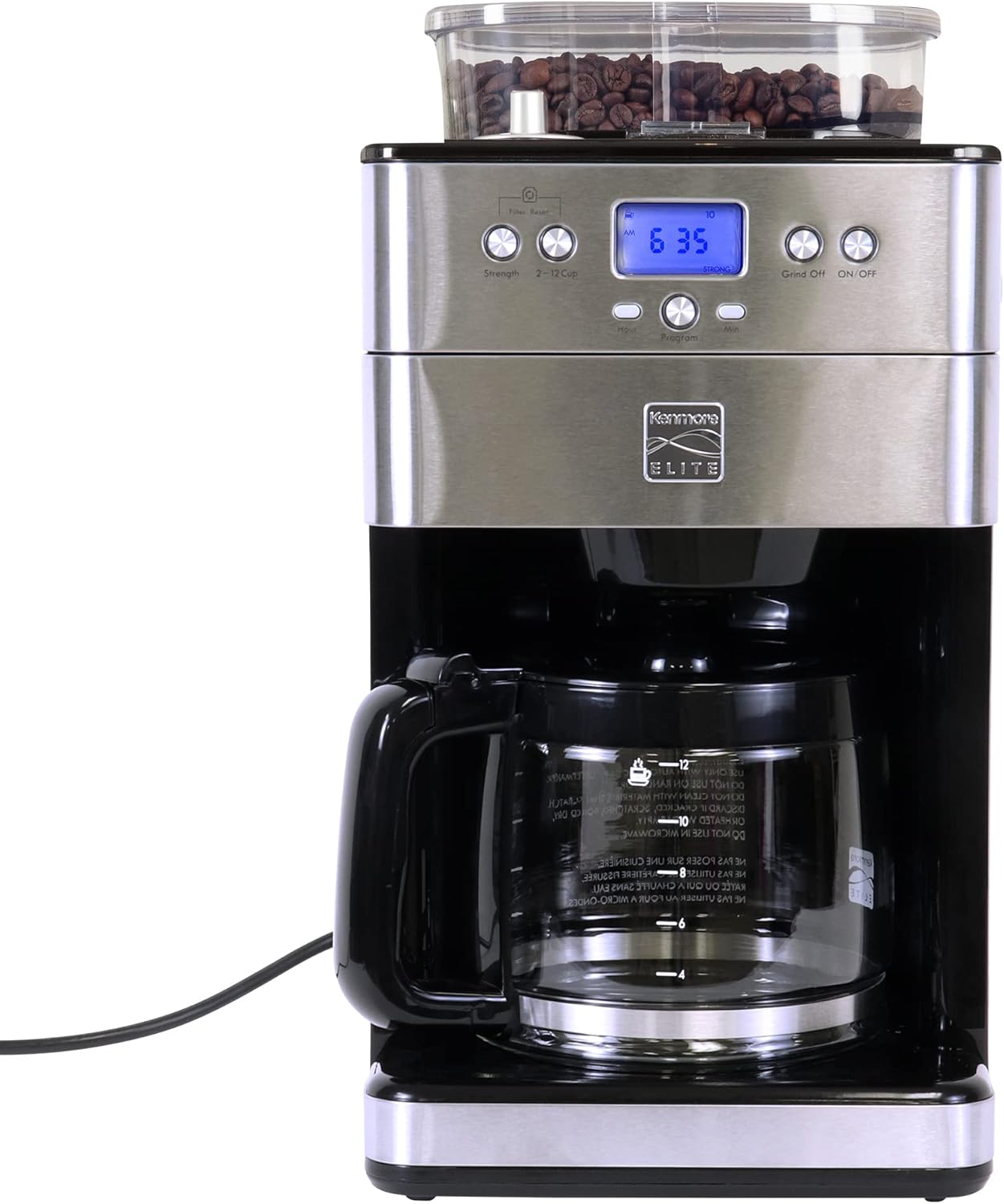 Kenmore Elite Grind & Brew Drip Coffee Maker With Burr Grinder