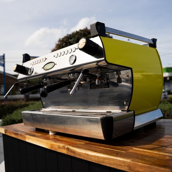 Hard to Come By La Marzocco GB5 – 2 Group Pre-Loved in Stunning Yellow