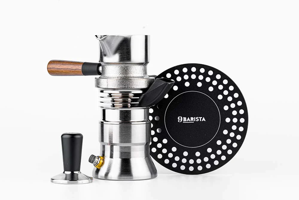 9Barista Espresso Machine Starter Pack With Grinder & Coffee (DOSING FUNNEL AND BASKET INCLUDED) **WAITING ON BACK ORDER FOR IMS PRECISION BASKET - EARLY APRIL**
