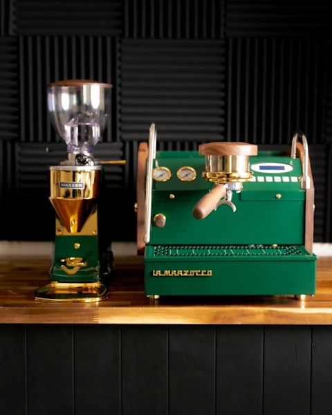 Custom La Marzocco GS3 & Mazzer Grinder Package 24 Carat Gold