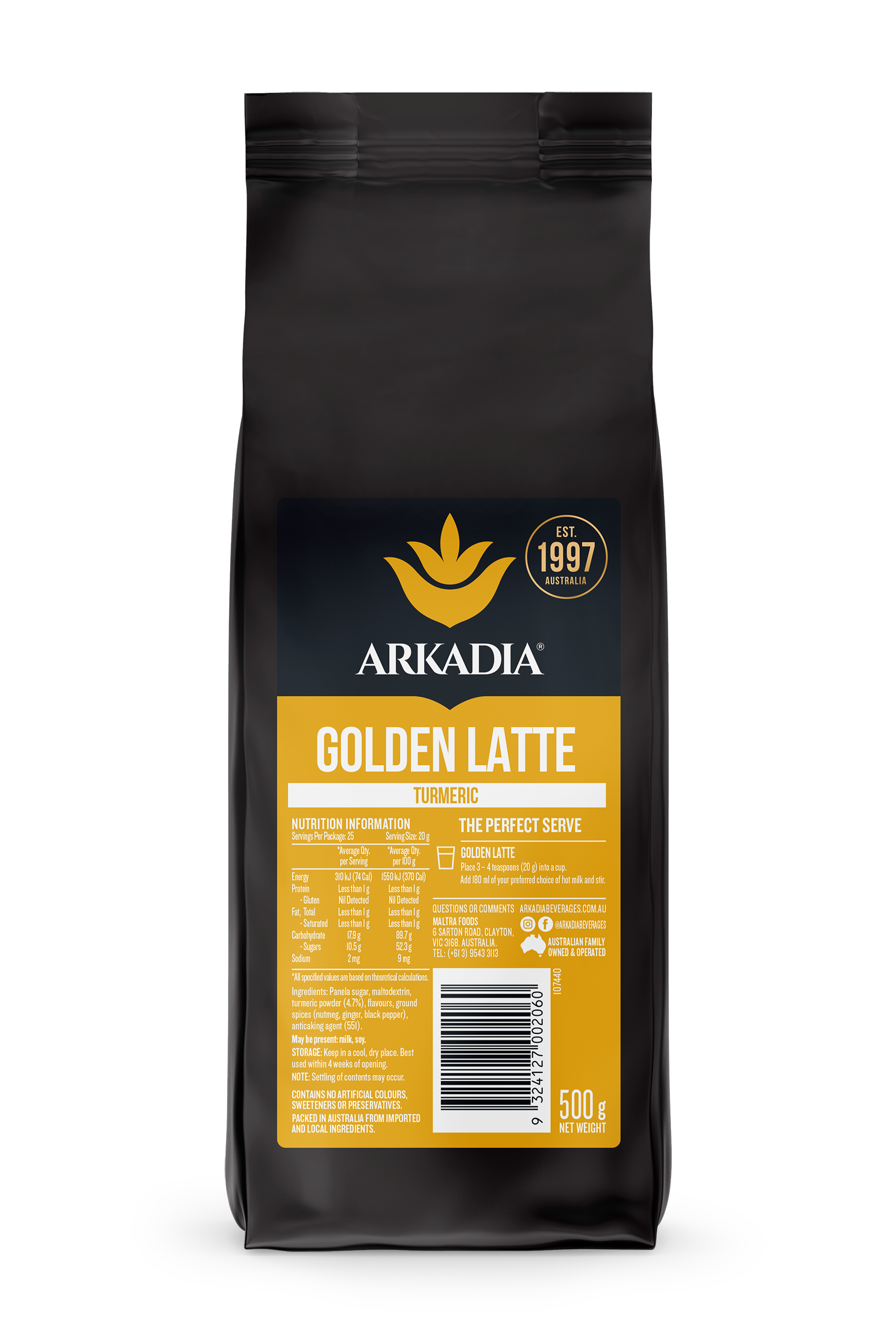 Arkadia Golden Latte Turmeric 500g
