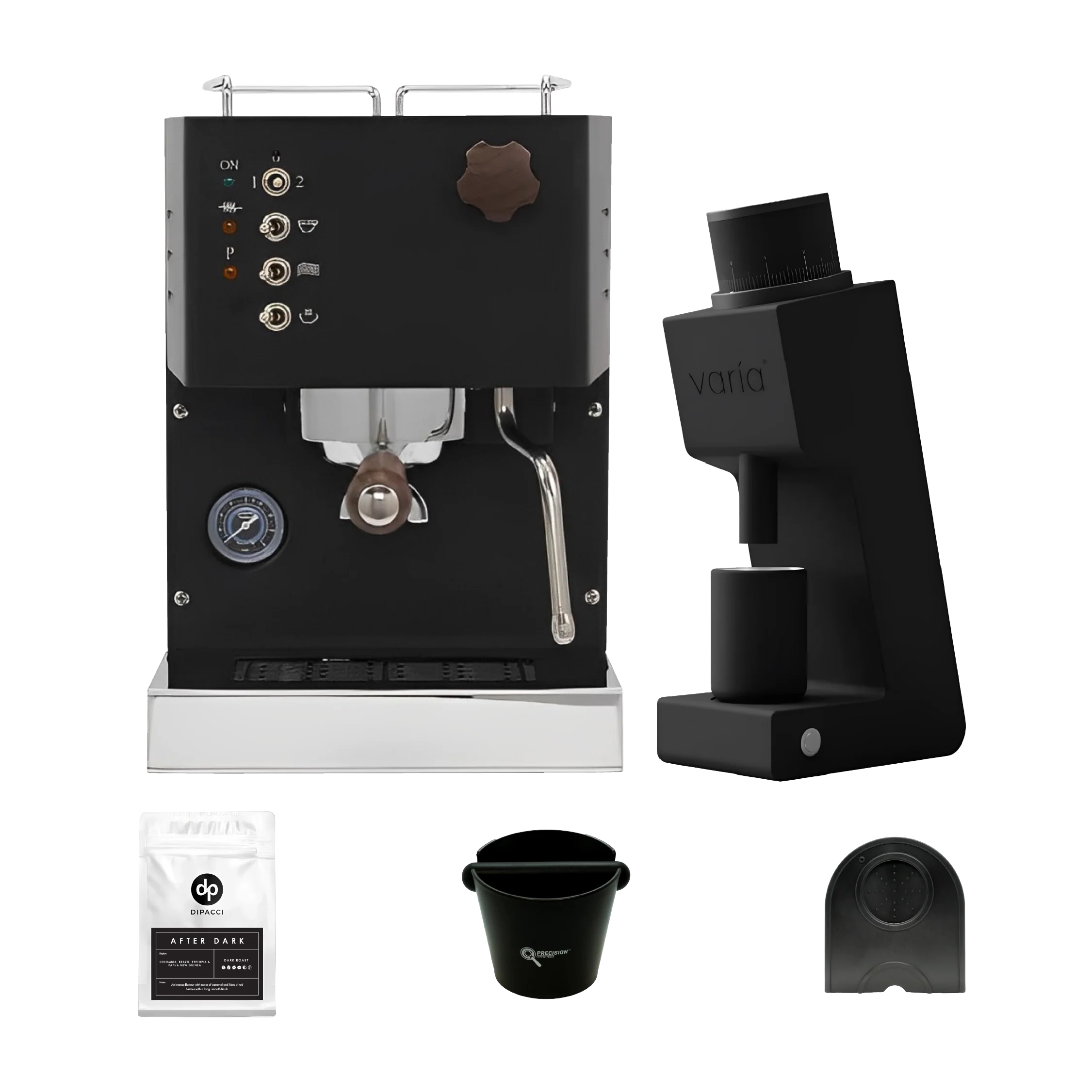 Quick Mill Pippa +  Varia VS3 Coffee Grinder Gen 2 + 250g  After Dark Blend + Precision Accessories- BACK ORDER DUE JAN 2025