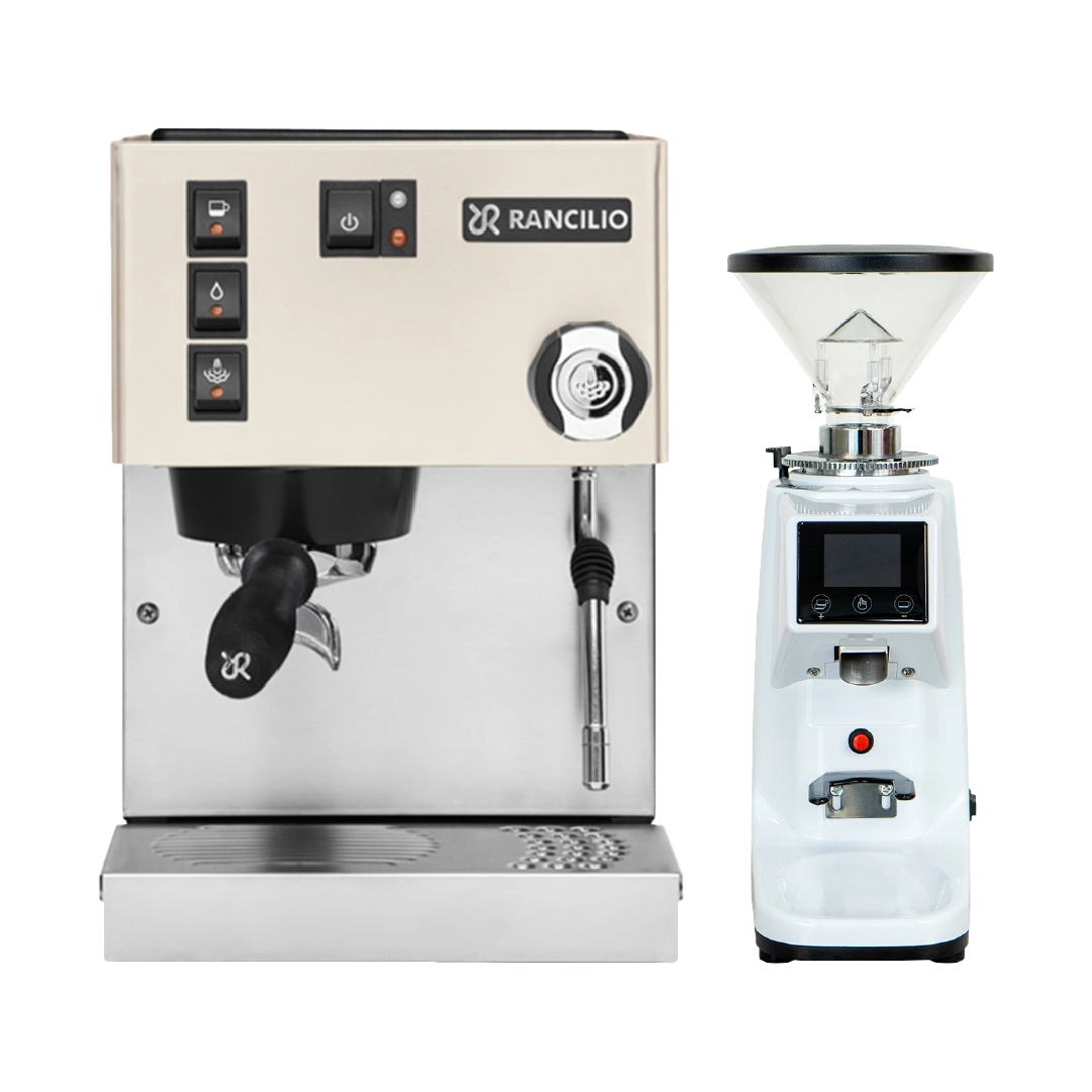 White Rancilio 2025 Model Silvia Bundle (Free Precision GS7 + Di Pacci Elements 250g + Precision Accessories)