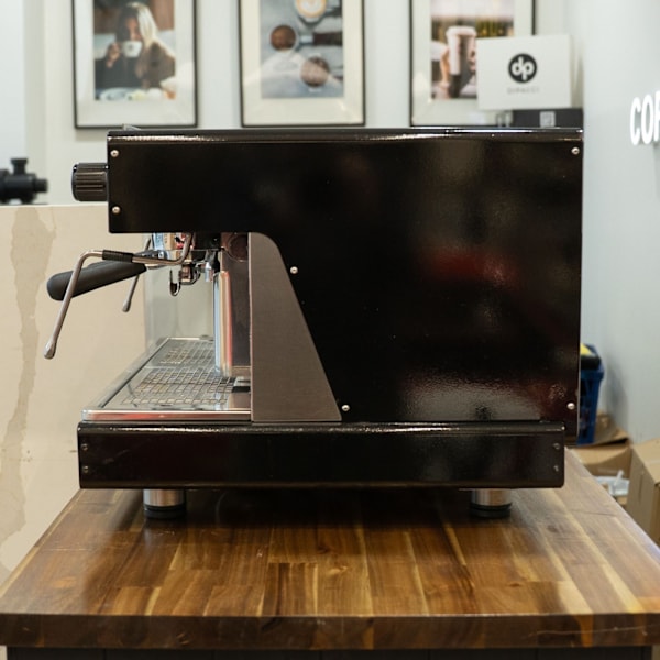 Custom Black Pre-Owned Wega Pegaso 2 Group Tall Cup Espresso Machine