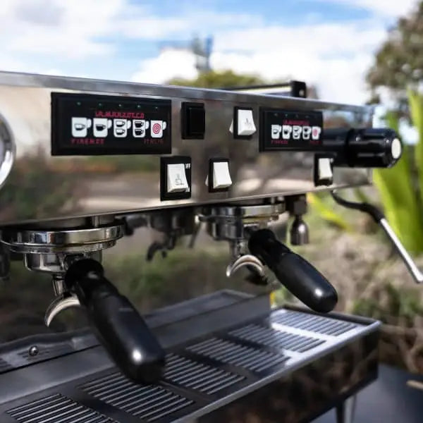 Clean Custom Yellow La Marzocco Linea AV Commercial Coffee