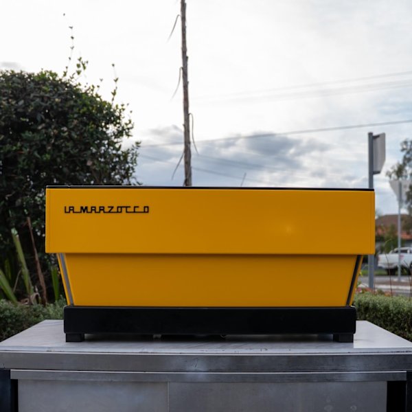 Used La Marzocco Linea 3 Group Custom Canary Yellow with Shot Timers