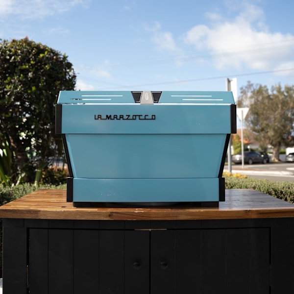 3-Week-Old Custom La Marzocco PB – Baby Blue – Partnership Split