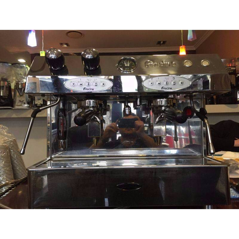 As New 2 Group High Cup 15amp Commercial Fracino Coffee Machine