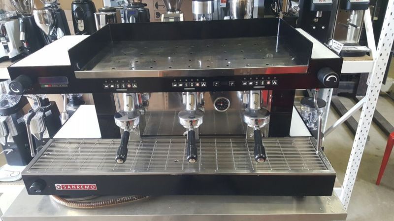 Pre-Owned 3 Group Sanremo Roma Multiboiler Commercial Coffee Machine