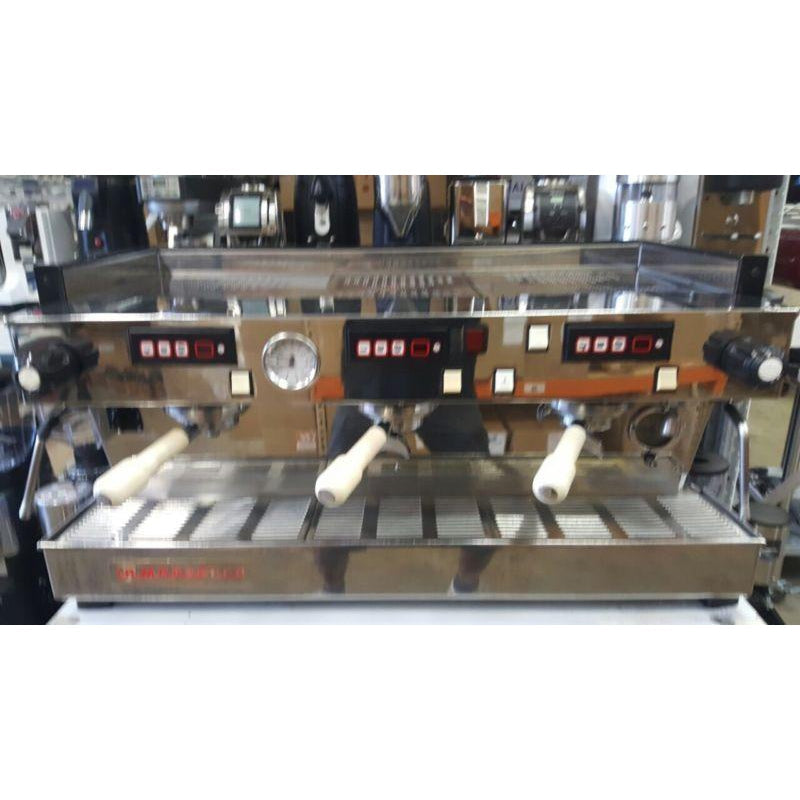 3 Group La Marzocco With Chrono Pads White Commercial Coffee Machine