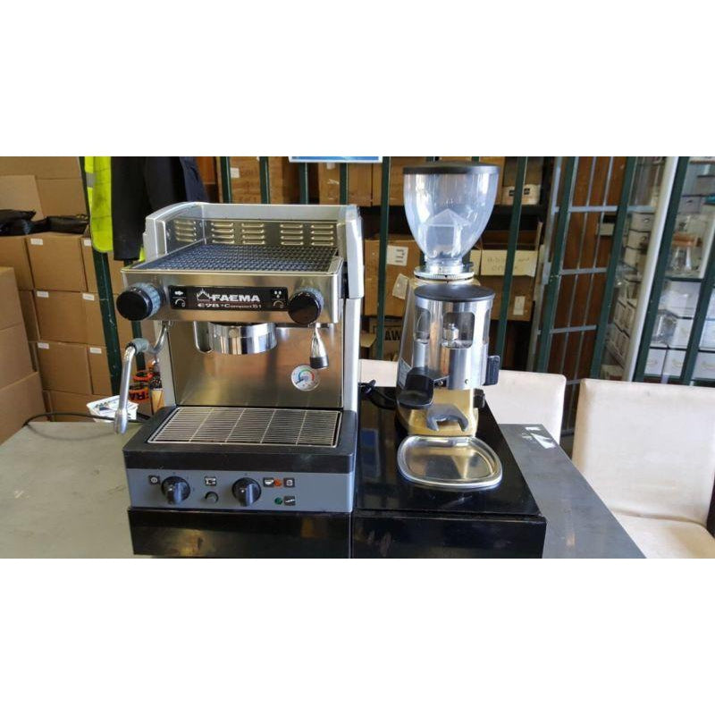 Used Faema E98 S1& Mazzer Mini With Knock Box Package
