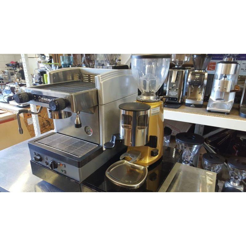Used Faema E98 S1& Mazzer Mini With Knock Box Package