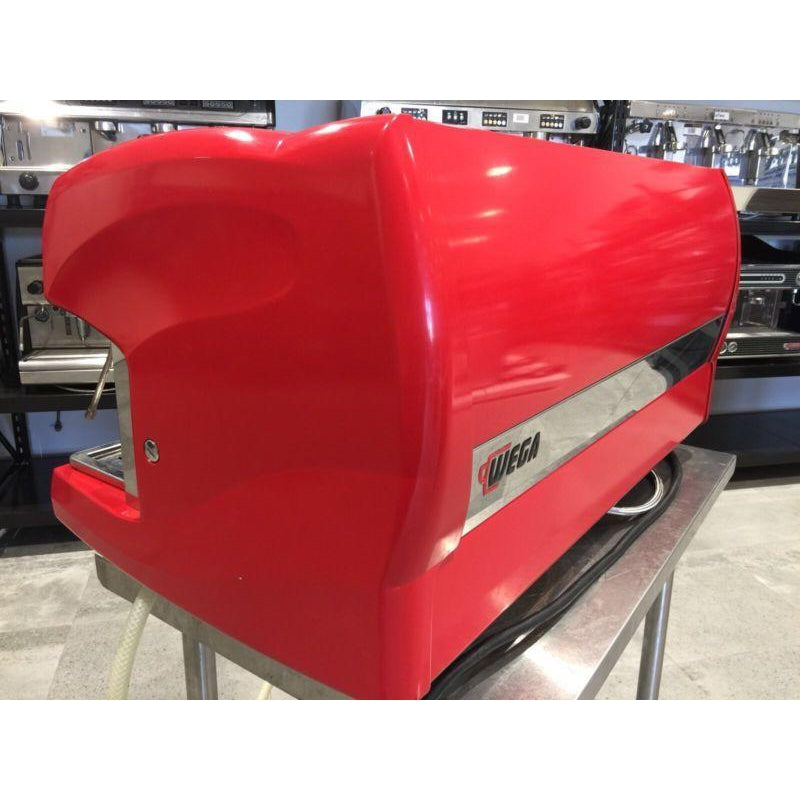 Cheap Pre-Owned 3 Group Red Wega Polaris Commercial Coffee Machine