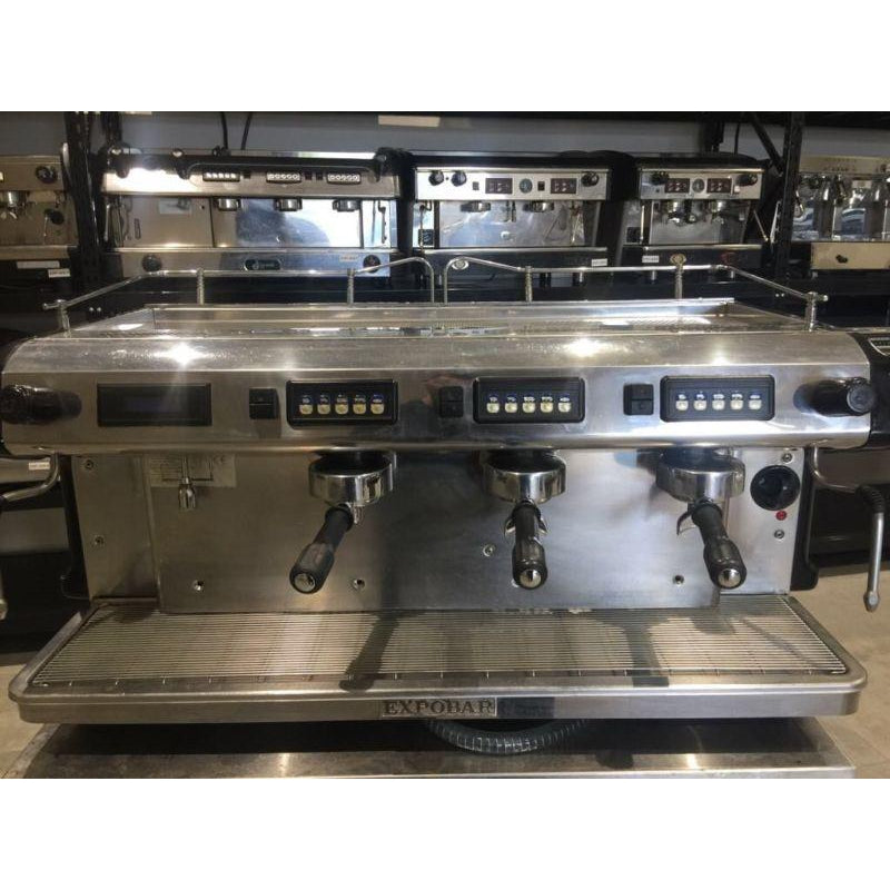 Pre-Owned 3 Group High Cup Expobar Rugerro Commercial Coffee Machine