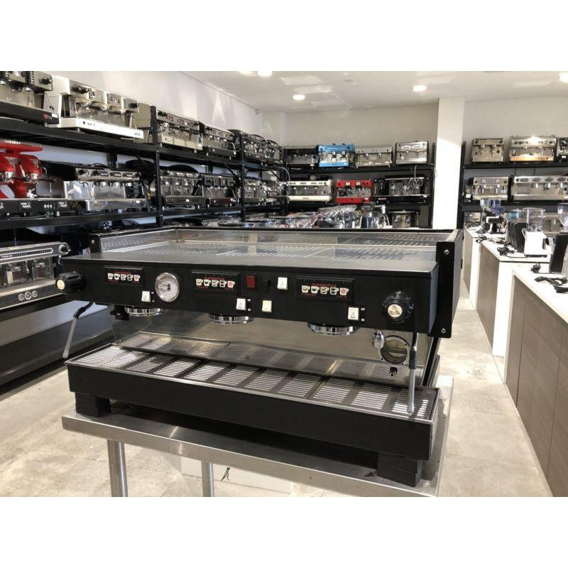 Used Matte Black 3 Group La Marzocco Linea Commercial Coffee Machine
