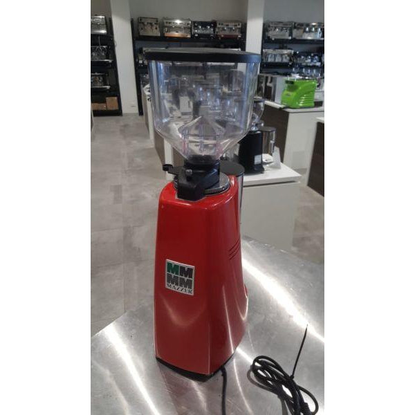 Serviced Custom RED Mazzer Robur Automatic Commercial Coffee Grinder