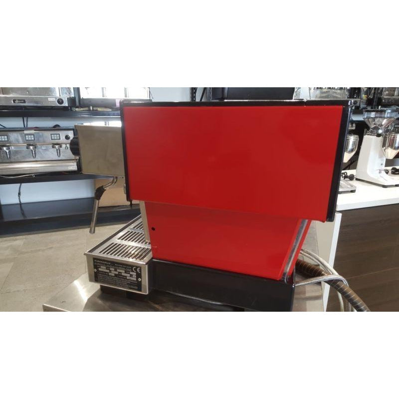 Pre-owned 2 Group High Cup La Marzocco Linea Commercial Coffee Machine in red