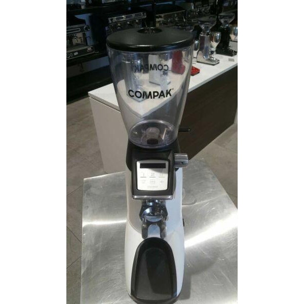 Pre-Owned Compak F8 In White Commercial Coffee Bean Espresso Grinder
