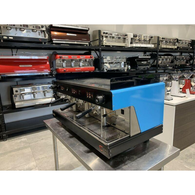 Pre-Owned Custom Blue Wega Pegaso 3 Group Commercial Coffee Machine