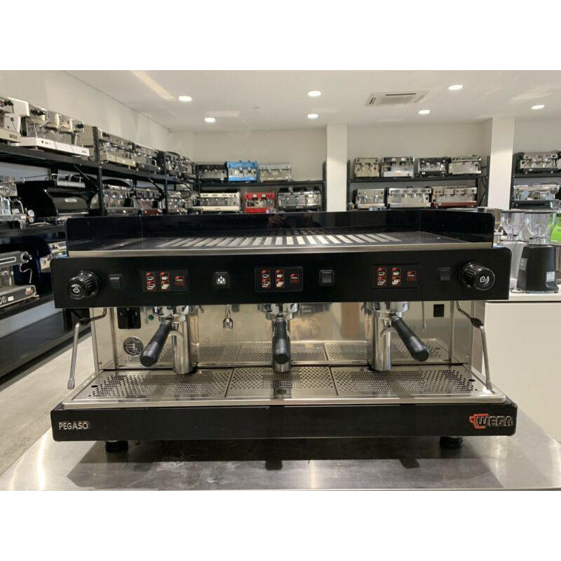 Pre-Owned Custom Blue Wega Pegaso 3 Group Commercial Coffee Machine