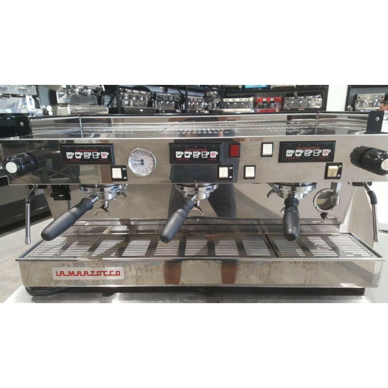 Used 3 Group Custom White La Marzocco Linea Commercial Coffee Machine