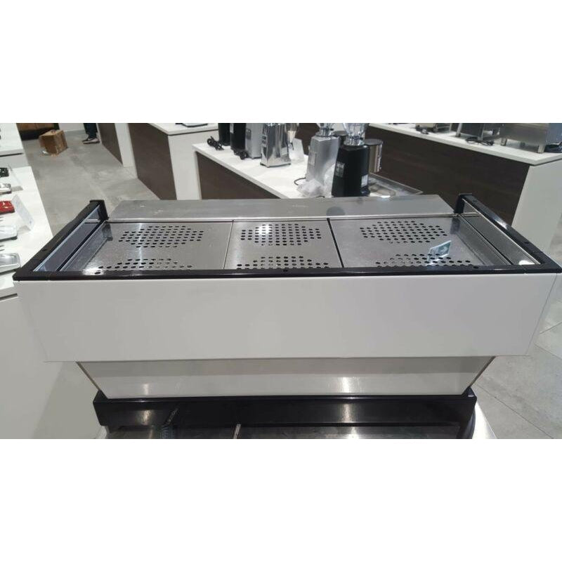 Used 3 Group Custom White La Marzocco Linea Commercial Coffee Machine