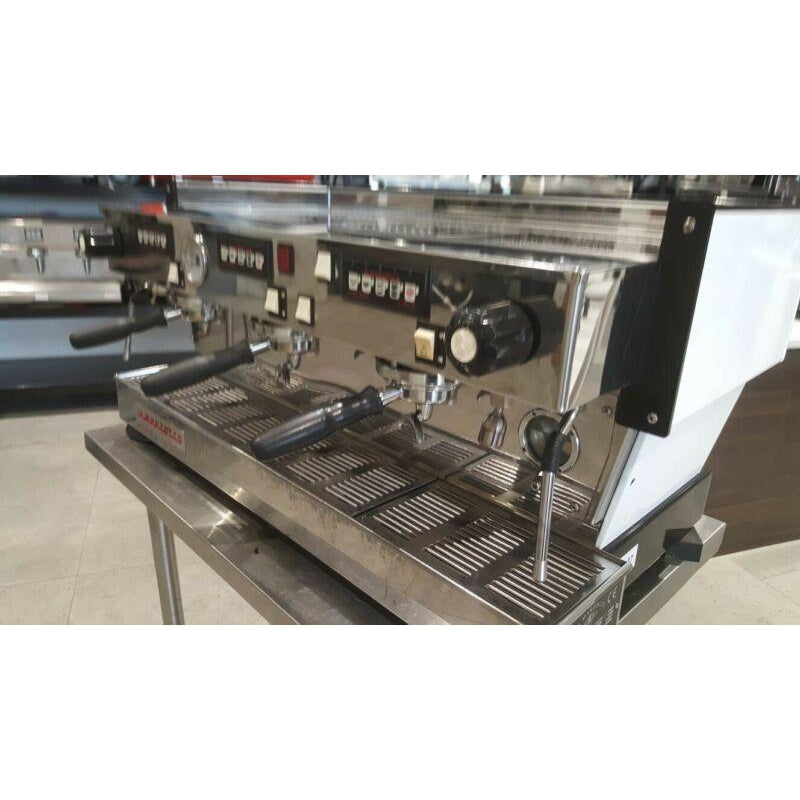 Used 3 Group Custom White La Marzocco Linea Commercial Coffee Machine