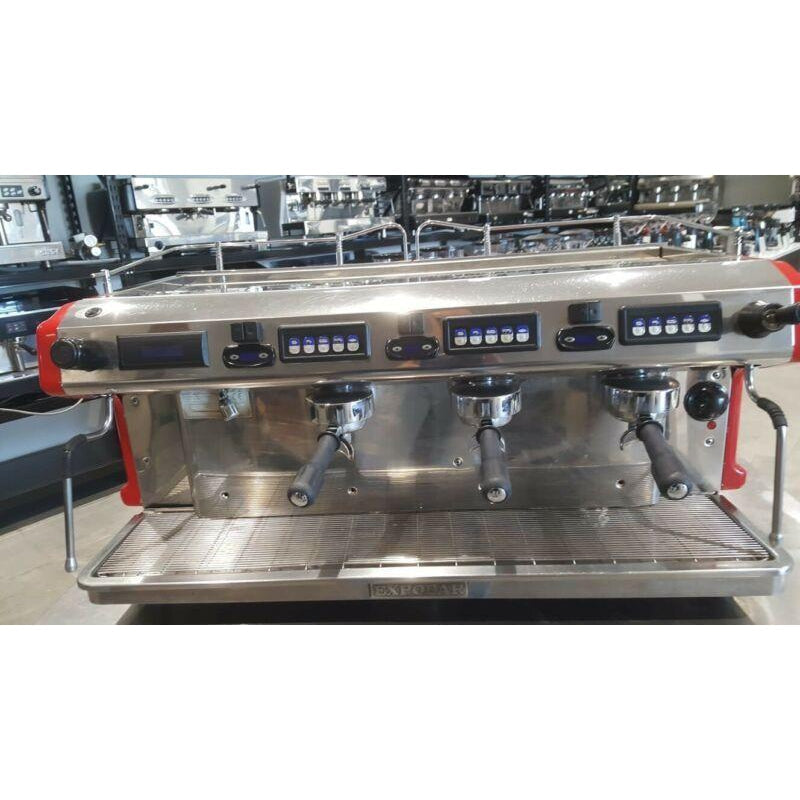 Used Multi Boiler 3 Group Expobar Ruggero Commercial Coffee Machine