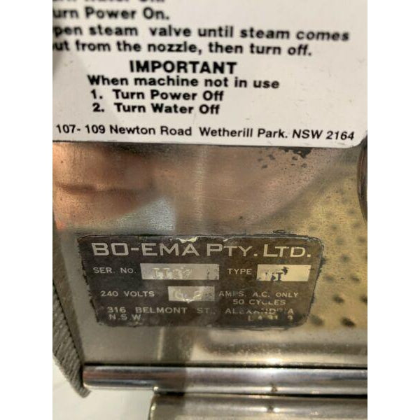 Semi Restored Antique One Group Leva Coffee Machine