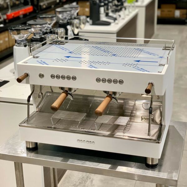 Brand New Ascaso Barista T white Timber Commercial Coffee Machine