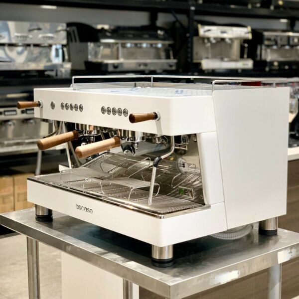 Brand New Ascaso Barista T white Timber Commercial Coffee Machine
