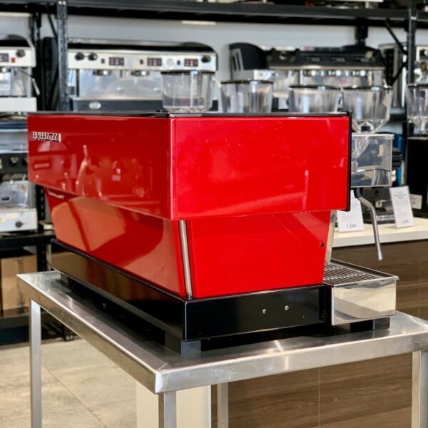 As New 3 Group La Marzocco Linea Ferrari Red Commercial Coffee Machine