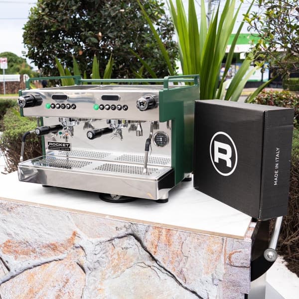 New Custom 2 Group 15 Amp Rocket Boxer Commercial Coffee Machine