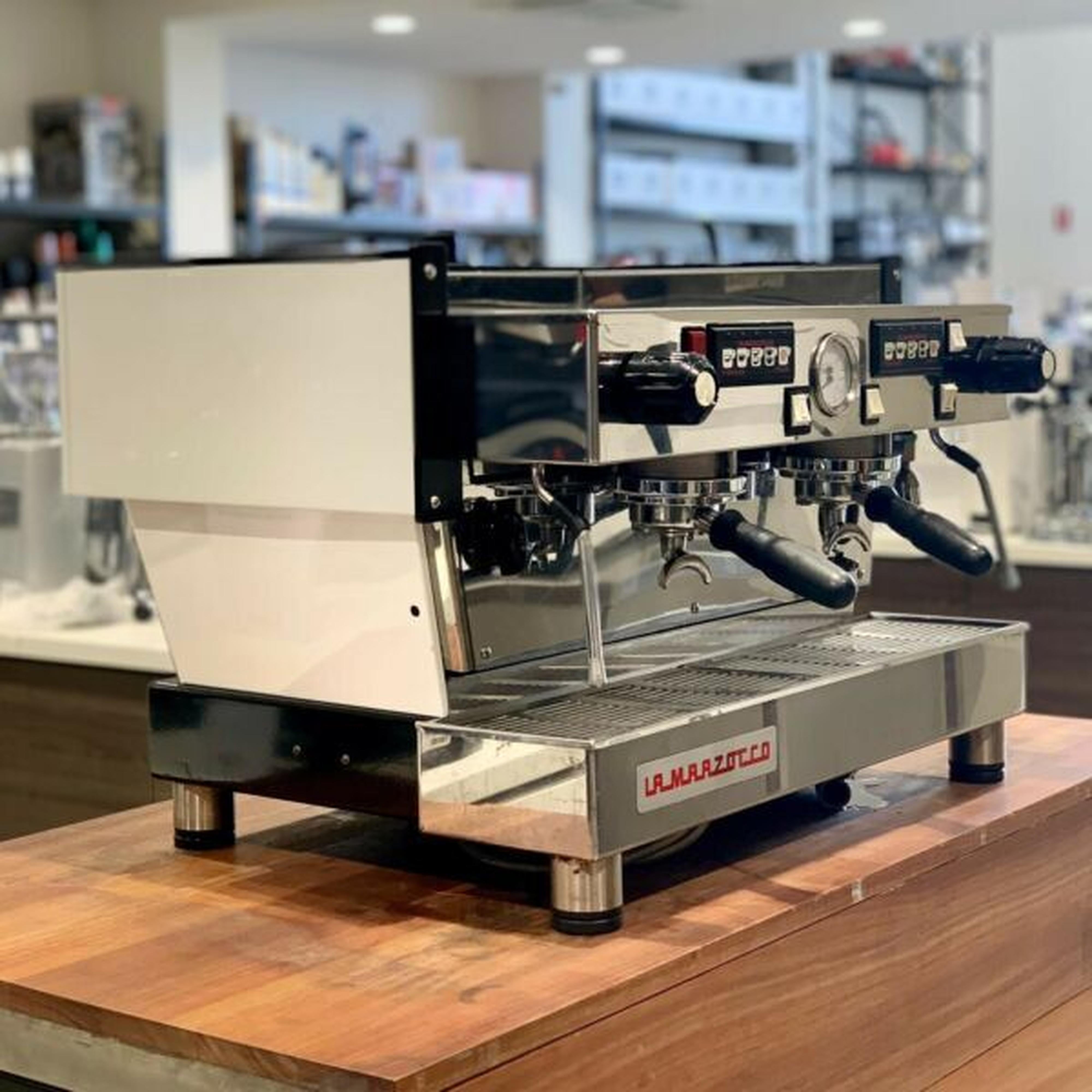 Beautiful Custom White 2 Group Linea AV Commercial Coffee Machine