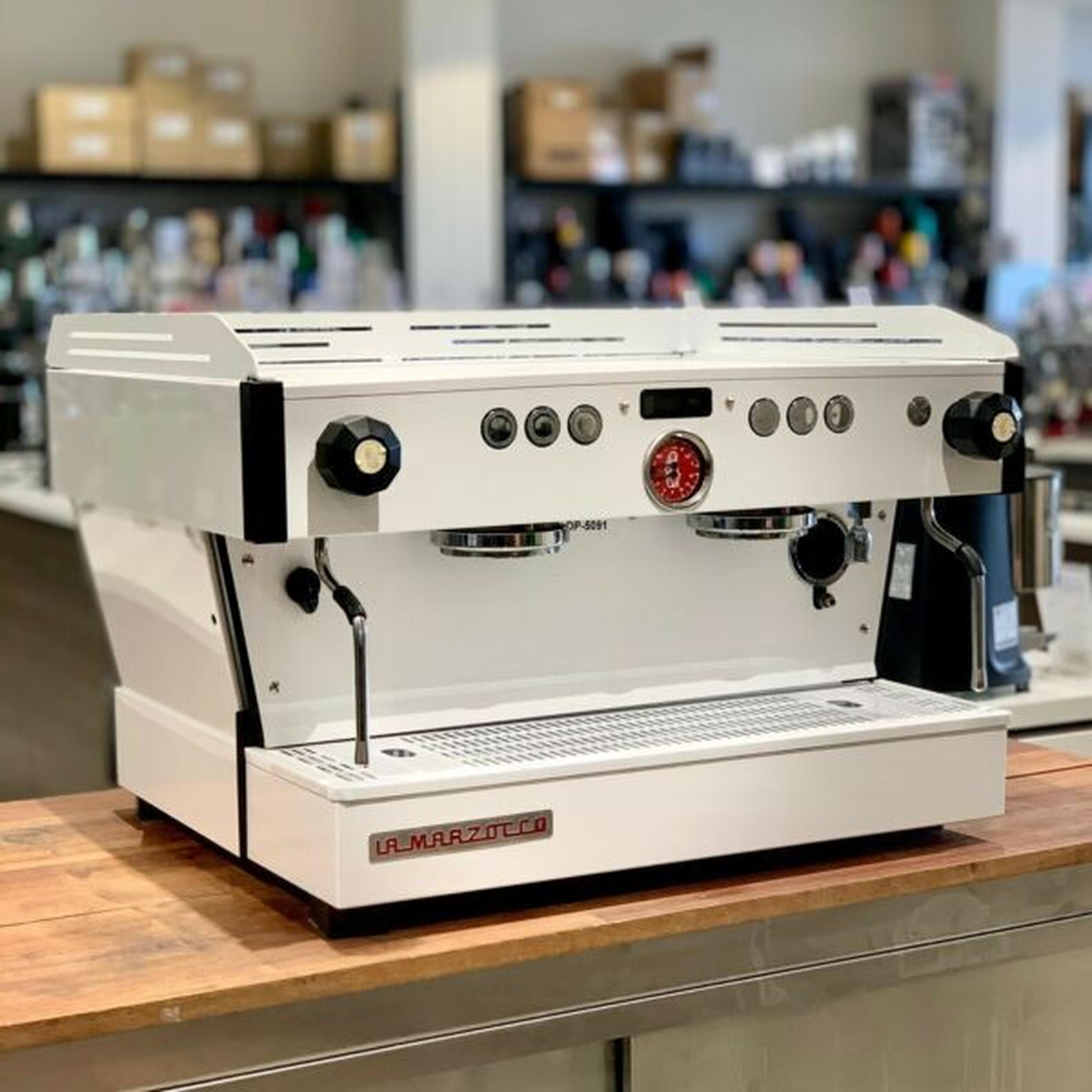 Full Custom White 2 Group La Marzocco PB Commercial Coffee Machine