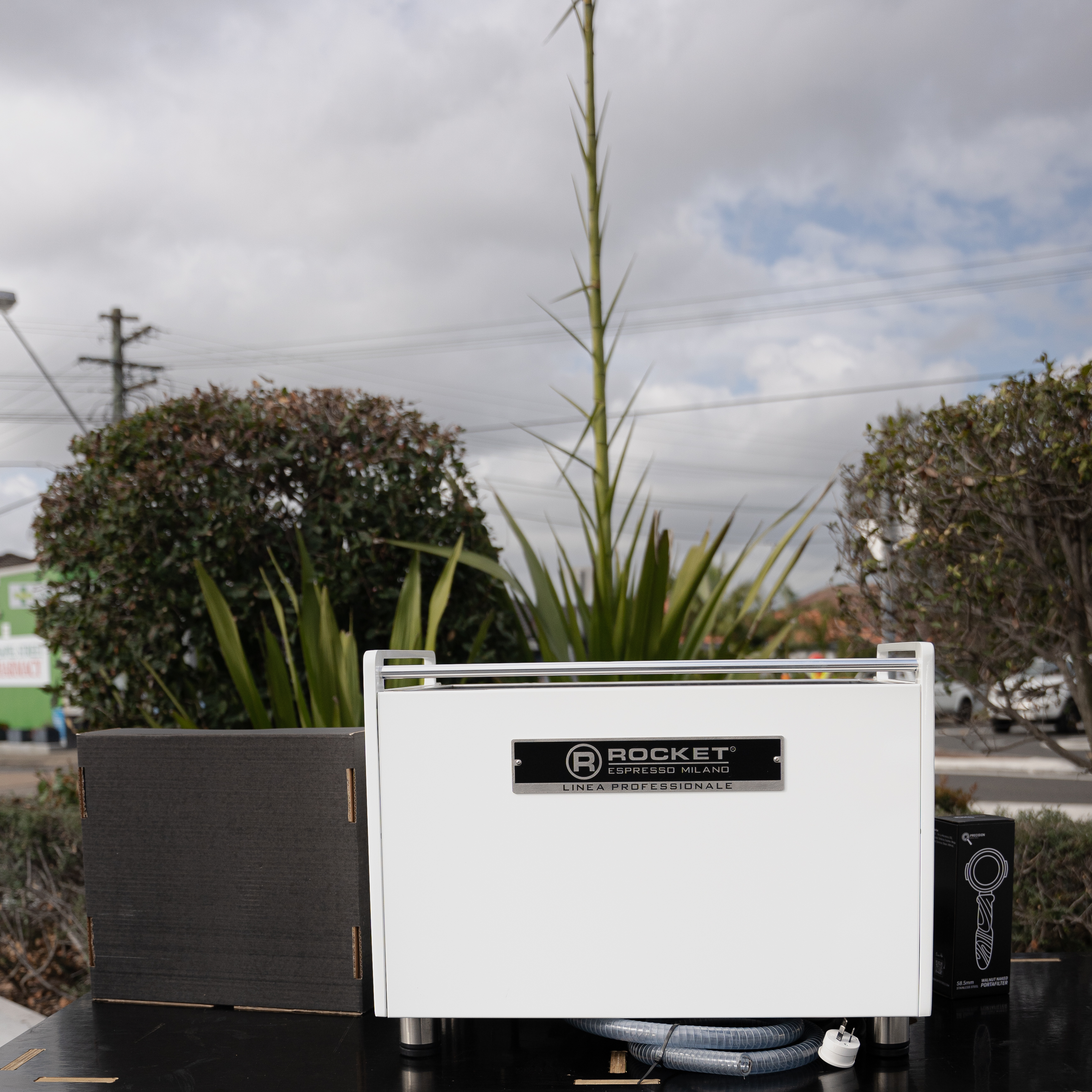 2 Group Rocket Boxer in custom white with Precision Walnut Handles