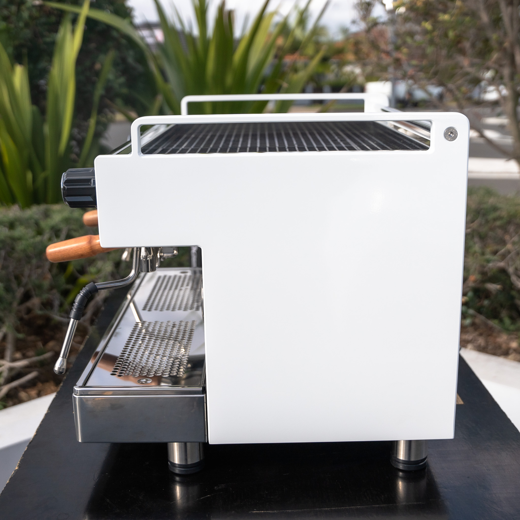 2 Group Rocket Boxer in custom white with Precision Walnut Handles