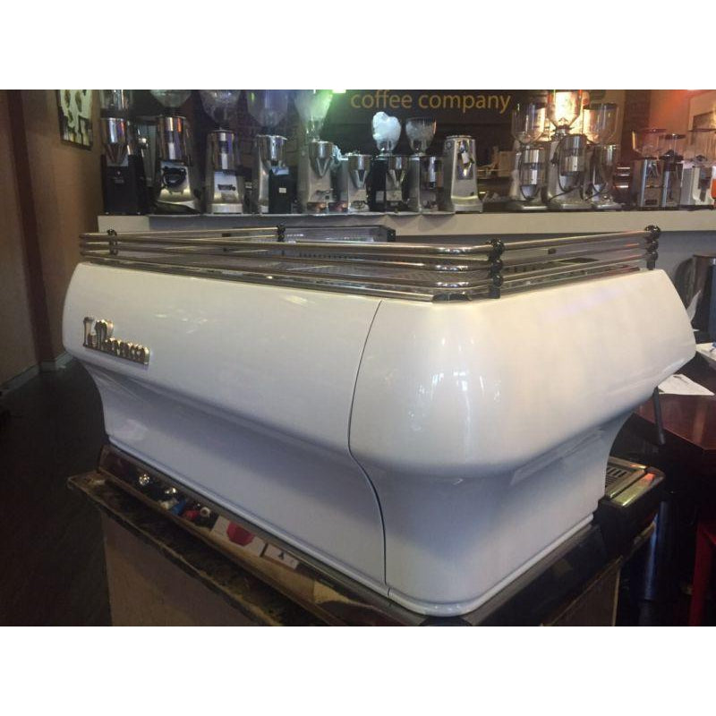 La Marzocco Used 3 Group La Marzocco FB80 In Pearl White Commercial Coffee Machine