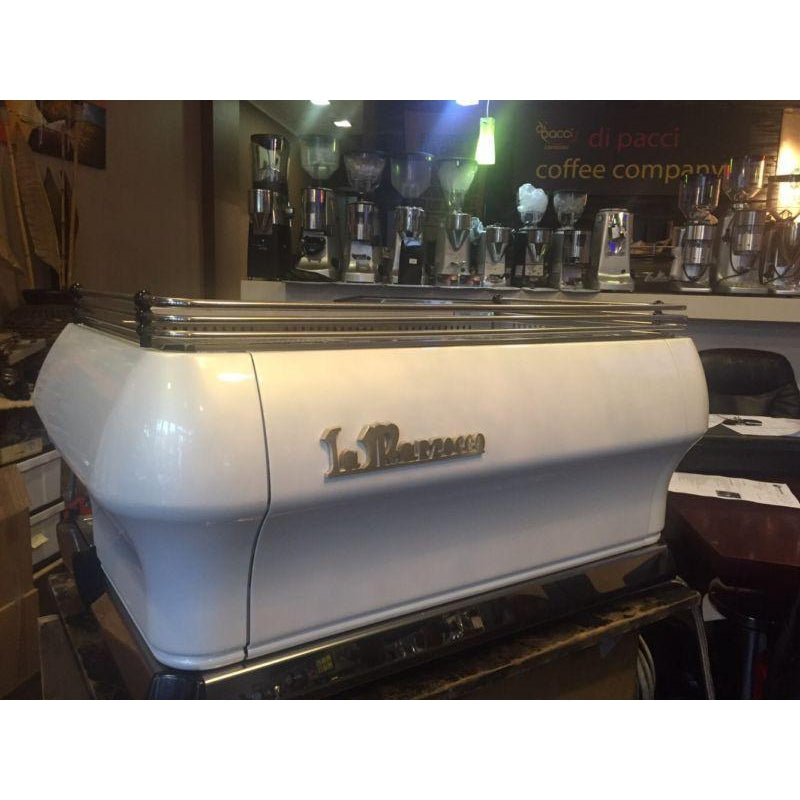 La Marzocco Used 3 Group La Marzocco FB80 In Pearl White Commercial Coffee Machine
