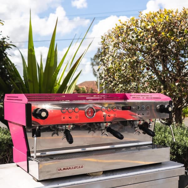 Clean Custom Pink LM PB 3 Group Commercial Coffee Machine