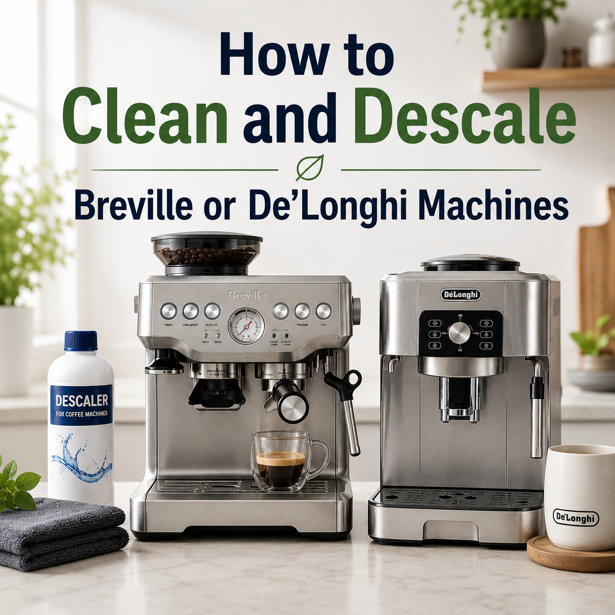 How to Clean and Descale Breville or DeLonghi Machines