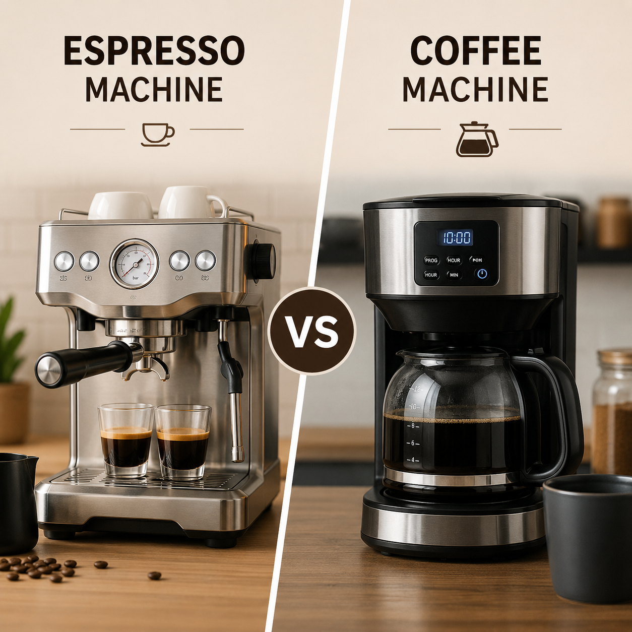 Espresso Machine vs Coffee Machine: What's the Difference?