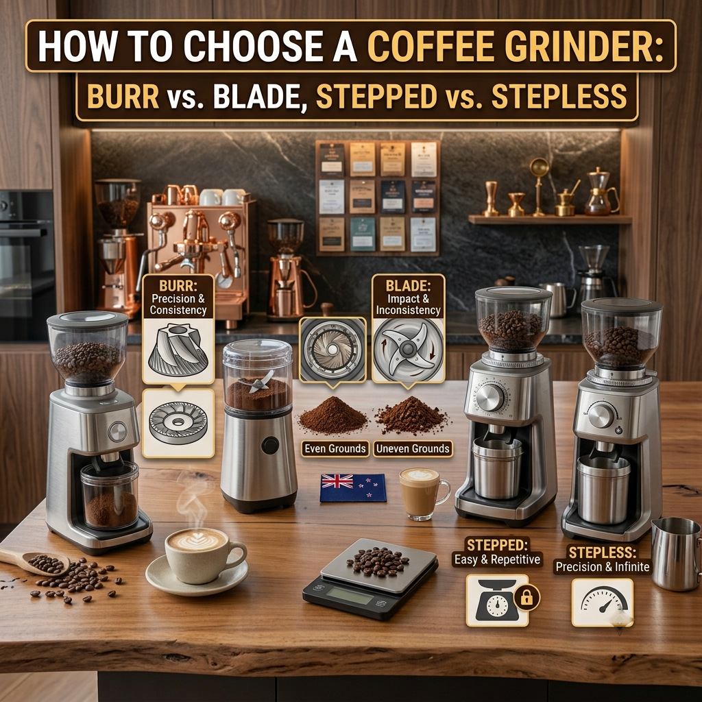 Burr vs Blade, Stepped vs Stepless: Grinder Guide