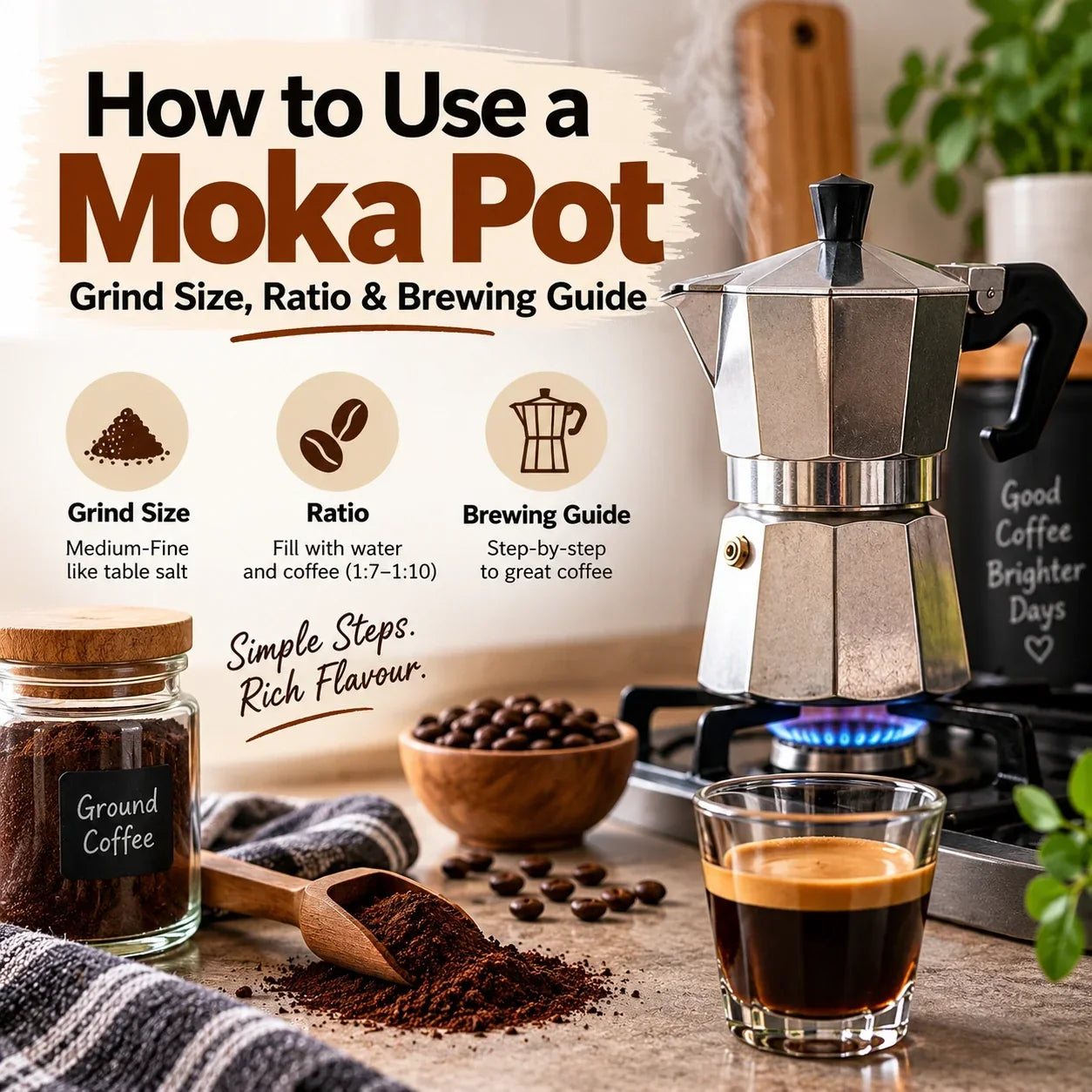 How to Use a Moka Pot: Grind & Brew
