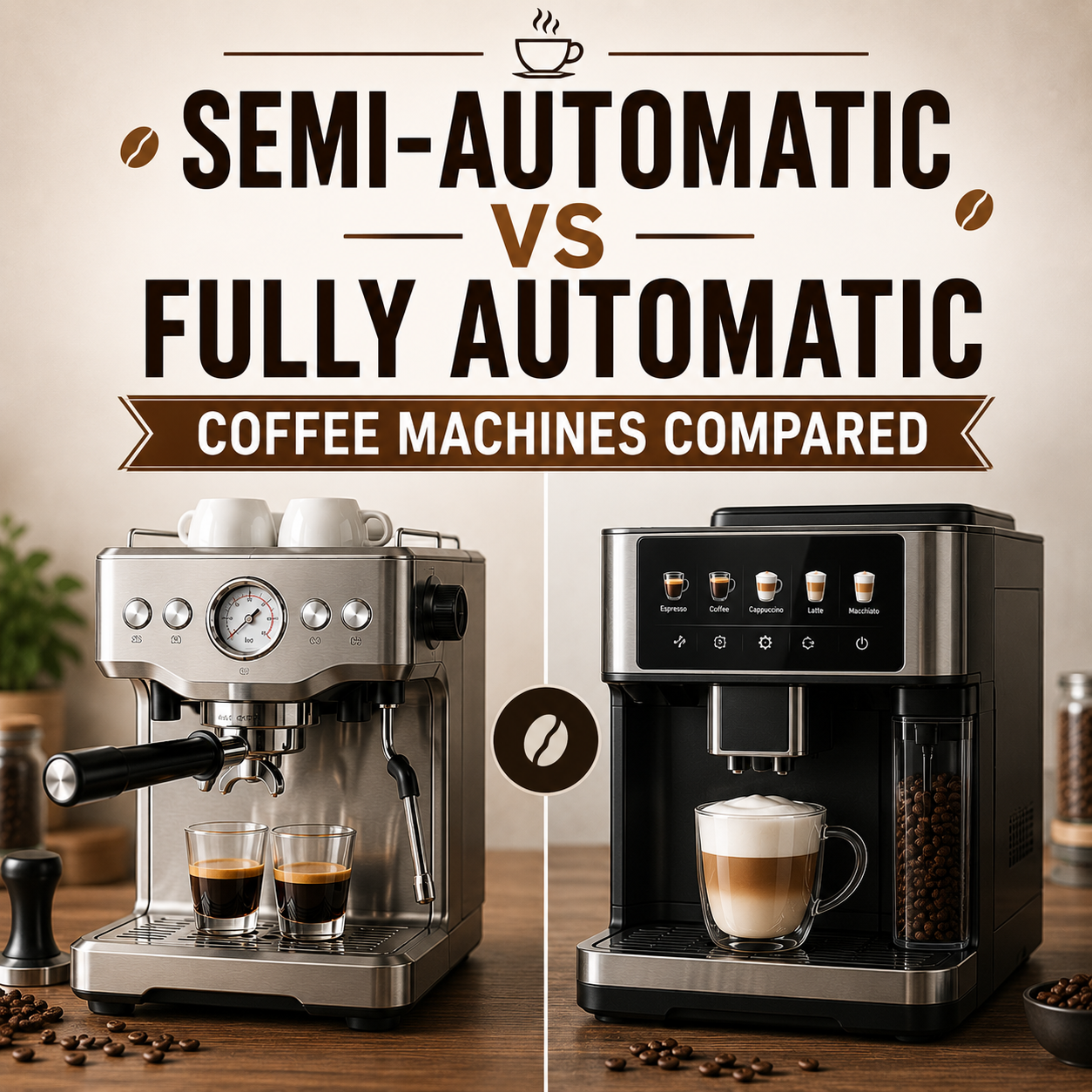 DISPLAY TITLE -Semi-Automatic vs Fully Automatic Coffee Machines Compared