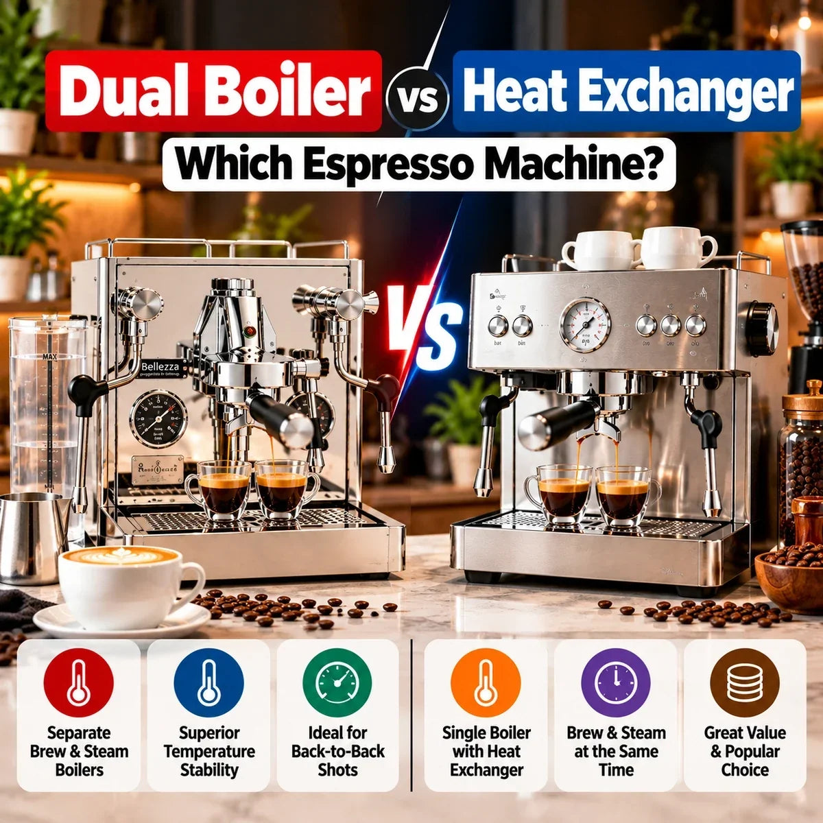 Dual Boiler vs Heat Exchanger: Which Espresso Machine Should You Buy?
