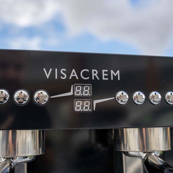 Ex Demo Visacrem 2 Group Tall Cup Shot timers Coffee Machine