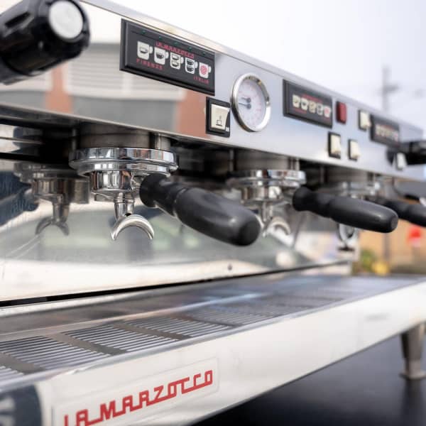 Clean Pre Owned 3 Group Tall Cup La Marzocco Linea AV Coffee Machine