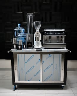 Brand New Self Contained Coffee Cart Package With 2 Group Espresso Mac
