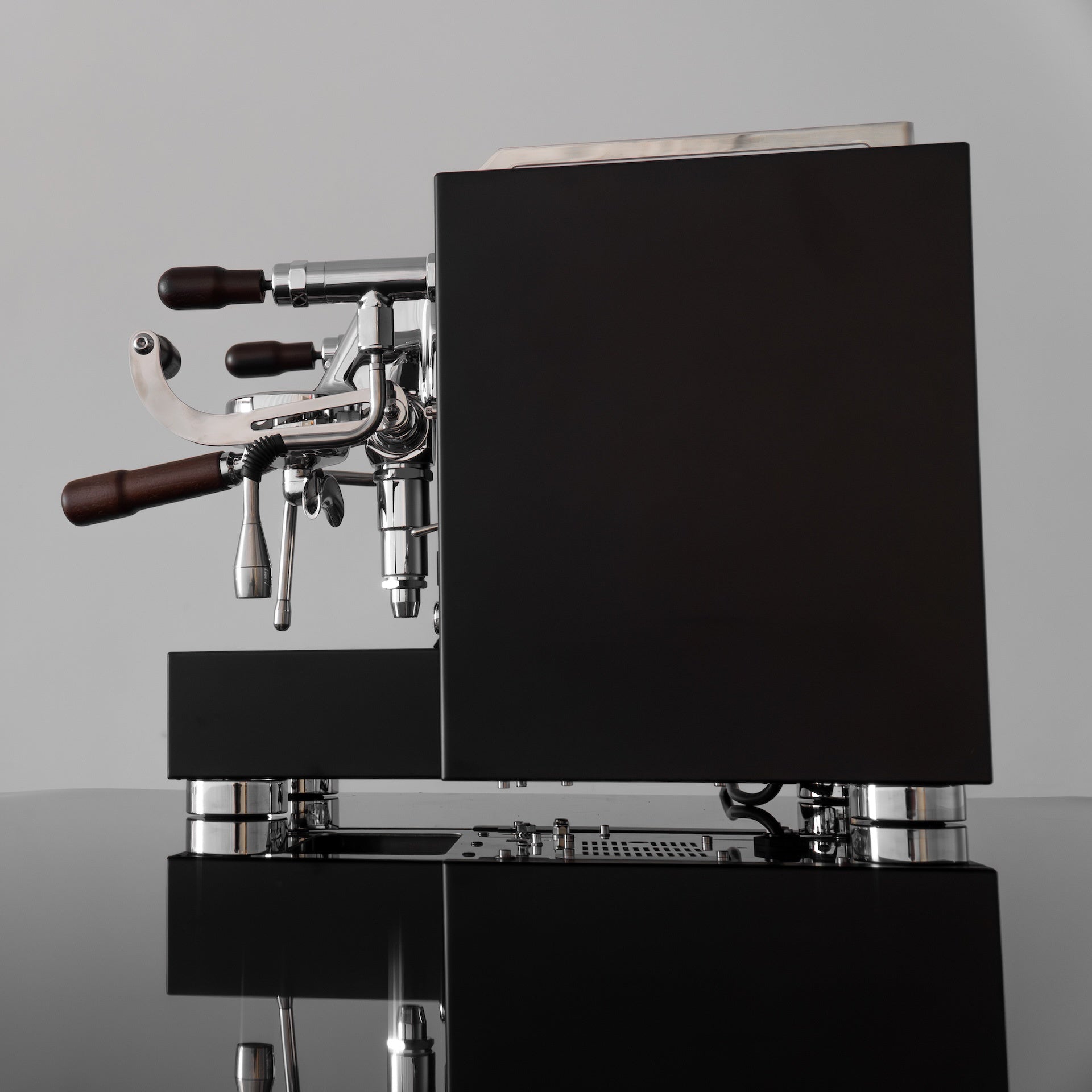 Torre Peppina EVO Matte Black With Wood Coffee Machine